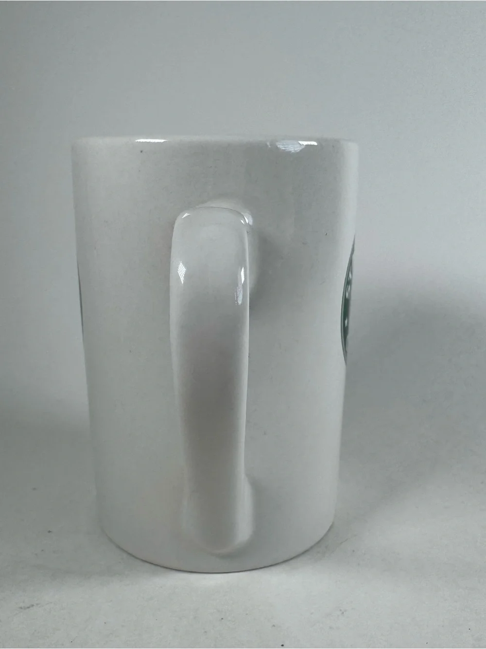 Starbucks Coffee Mug 10oz 2008 Classic Logo White Green Ceramic